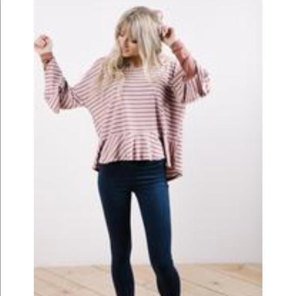 Free People Tops - Free people round about tee in pink